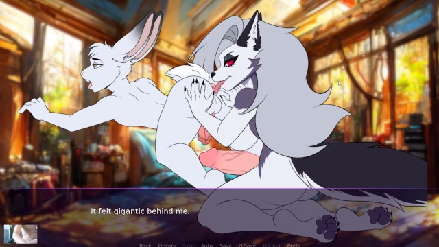 Futanari Wolfgirl Dominates Submissive Bunny Goy in Big Bag Wolf Part 3