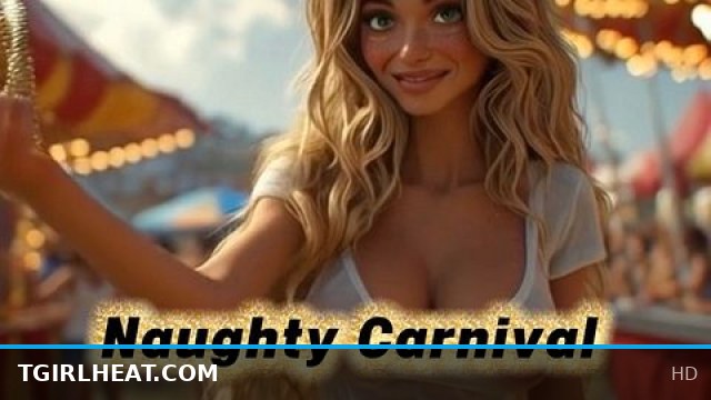 Lesbian Babe Gets Dominated by Futa Babe and Clown with Massive Cock!