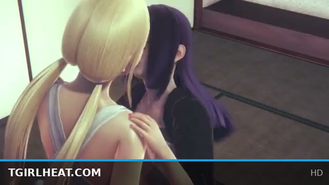 Futa Tsunade Shows Hinata the Ropes with Her Big Dick in 3D 60 FPS Naruto Porn