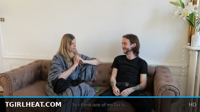 French Amateur Couple Enjoys Anal and Blowjob with Cute Trans Girl Cirilla Freya