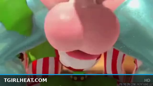 Princess Peach's Futanari Animation: Sloppy Wet Cock Worship