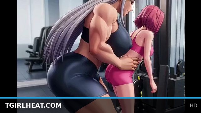 Massive Futanari Gym Trainer Dominates and Fucking Her Hard During Intense Workout Session